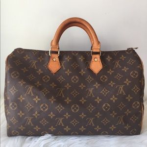 Authentic L Vuitton Speedy 40 French Company